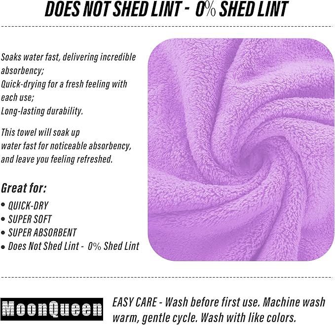 MOONQUEEN 6 Pack Premium Hand Towels