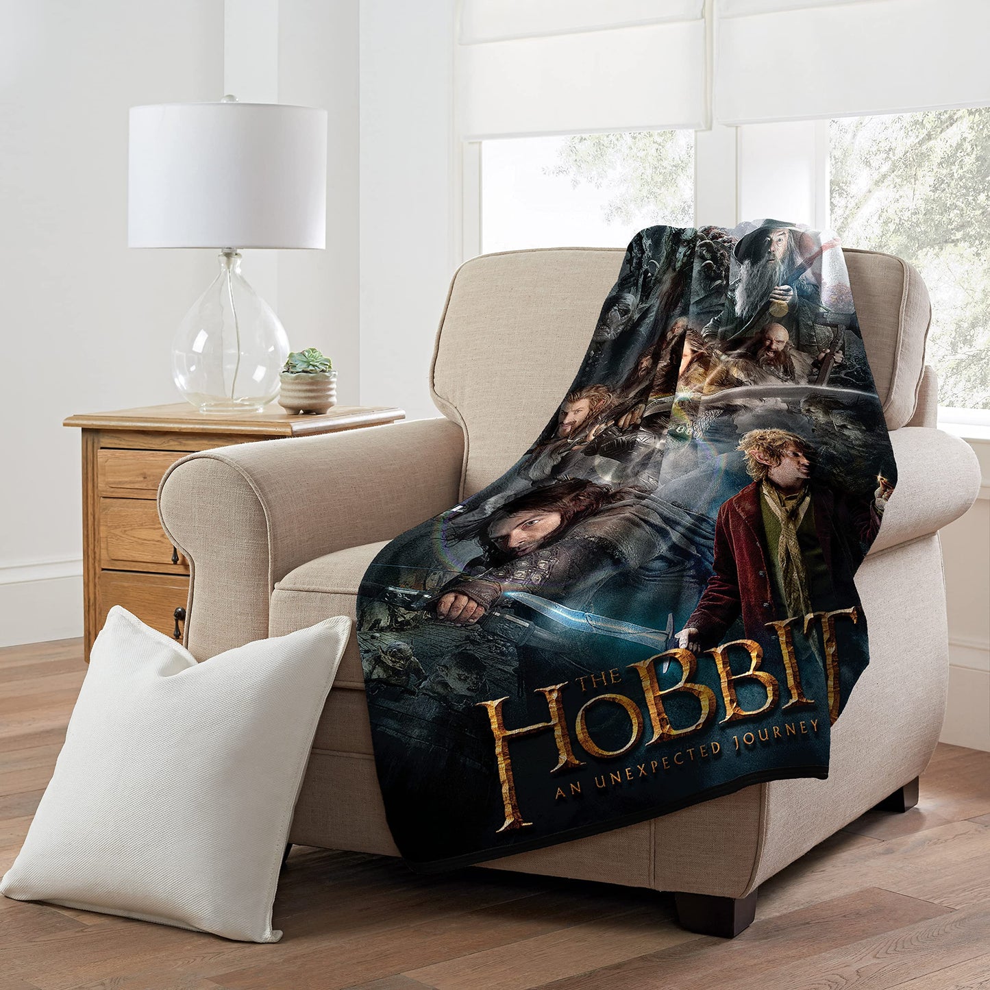 Northwest The Hobbit Micro Raschel Throw Blanket, 46" x 60", Unexpected Journey
