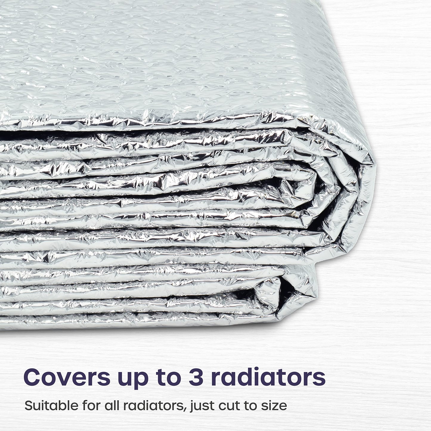 Radiator Foil 5m x 60cm - 1 Pack Folded Radiator Reflector Panels for Enhance Heat Efficiency - Energy Saving Insulation Foil and Radiator Heat Deflector for Home Heating with Adhesive Pads