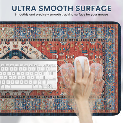 iLeadon Rug Mouse Pad, Large Computer Desk Cover Mat with Smooth Lycra Surface, Desk matt for Desktop, Mousepad with Non-Slip Base, Keyboard Mats for Women Office, Home