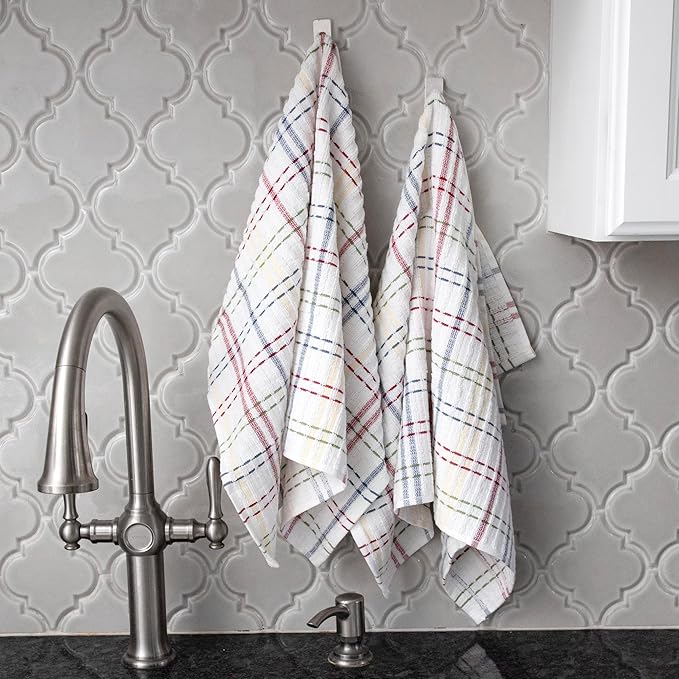 Ritz Royale Collection 100% Combed Terry Cotton, Highly Absorbent, Checked