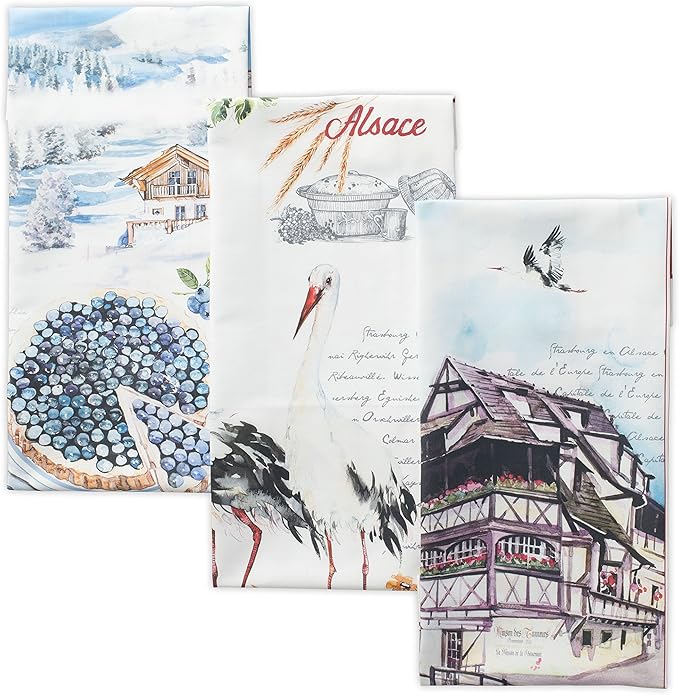 Maison d' Hermine Kitchen Towels Set of 3 100% Cotton 27.50" x 20" Reusable