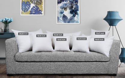 Utopia Bedding Throw Pillows (Pack of 2, White), 12 x 20 Inches Indoor Decorative Pillow Insert for Sofa, Bed and Couch