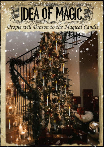 Christmas Decorations, 20 PCs Floating Candles with Wand Magic Hanging Candles, Flickering Warm Light Flameless Floating LED Candle with Wand Remote, Battery Operated Taper Candle Set for Theme Party