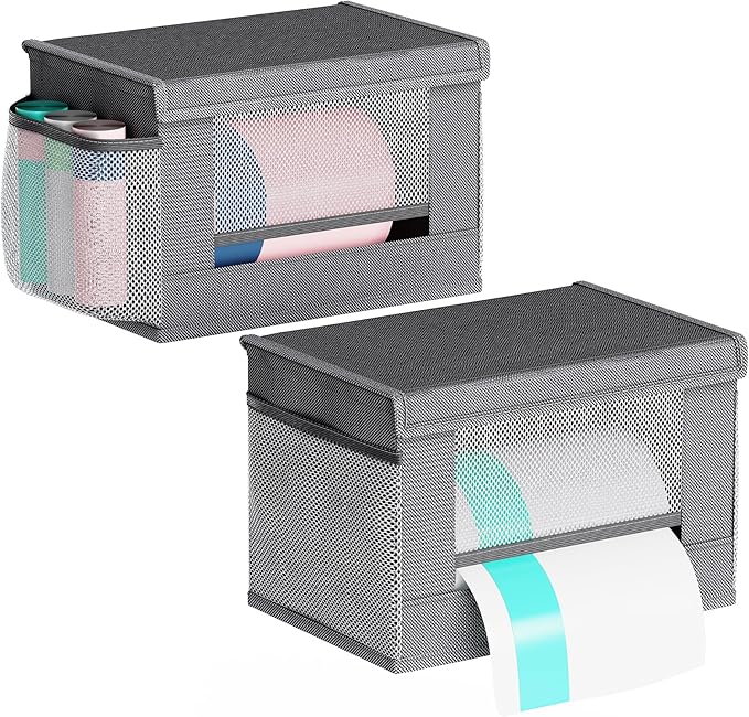 Trash Bag Holder Dispenser 2 Pack, Oxford Cloth Garbage Bag Storage Organizer