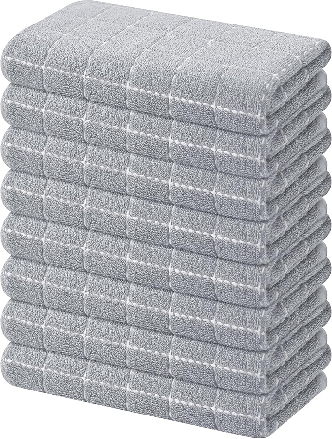 Mordimy 100% Cotton Terry Cloth Kitchen Towels, Super Soft and Absorbent Dish