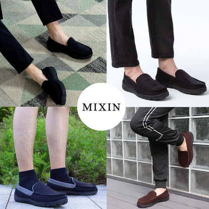 MIXIN Slippers for Men Moccasin House Shoes with Comfortable Memory Foam Size 9 Black