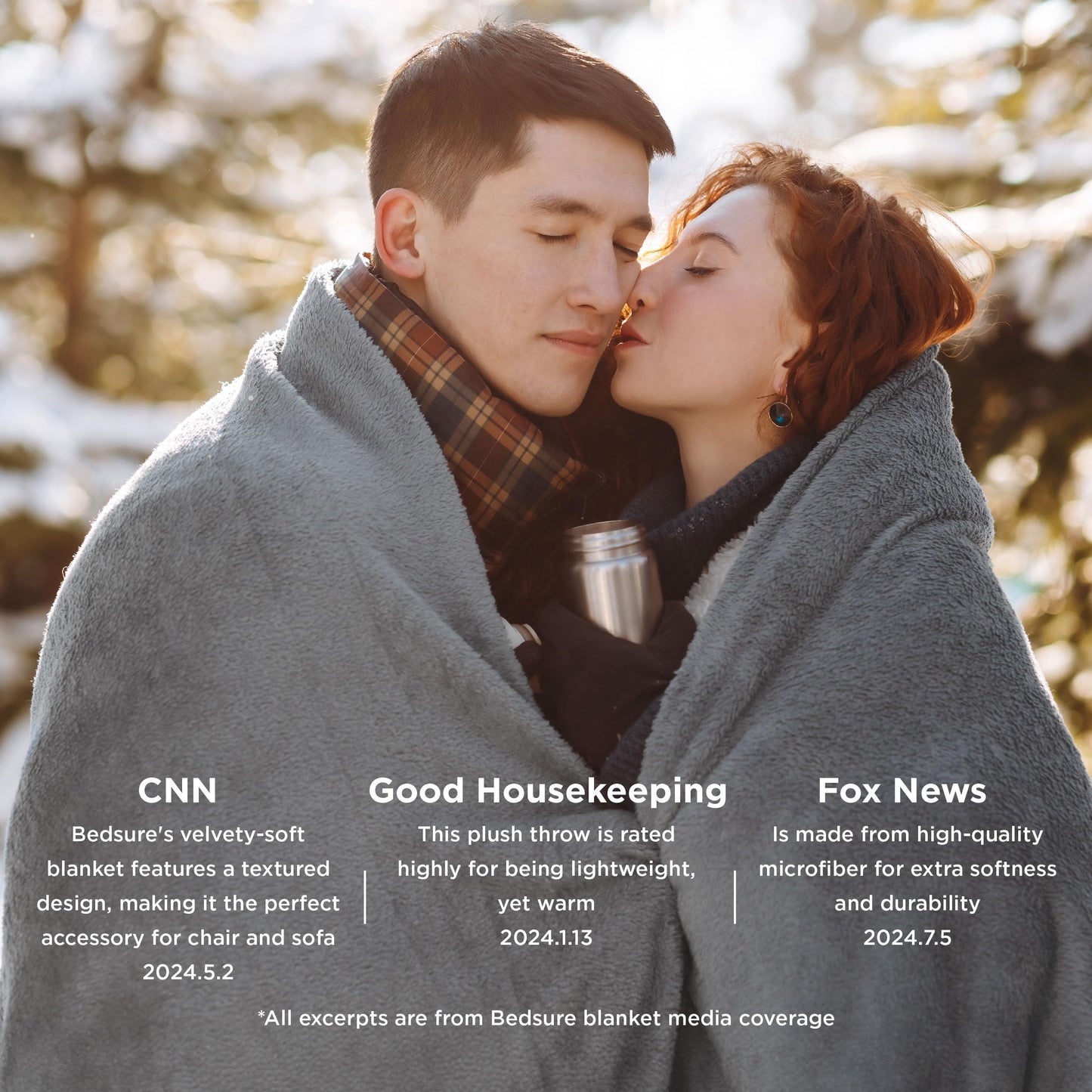 Bedsure GentleSoft Fleece Throw Blanket for Couch Grey - Lightweight Plush Fuzzy Cozy Soft Blankets and Throws for Sofa, Couch, Travel, Camping, 50x60 inches