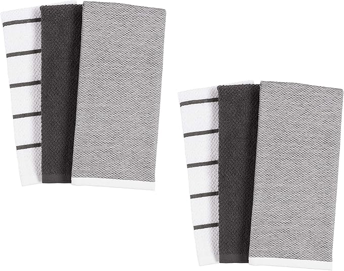 KAF Home Ayesha Curry Mixed Utility Kitchen Towel Set, Mixed Terry Kitchen