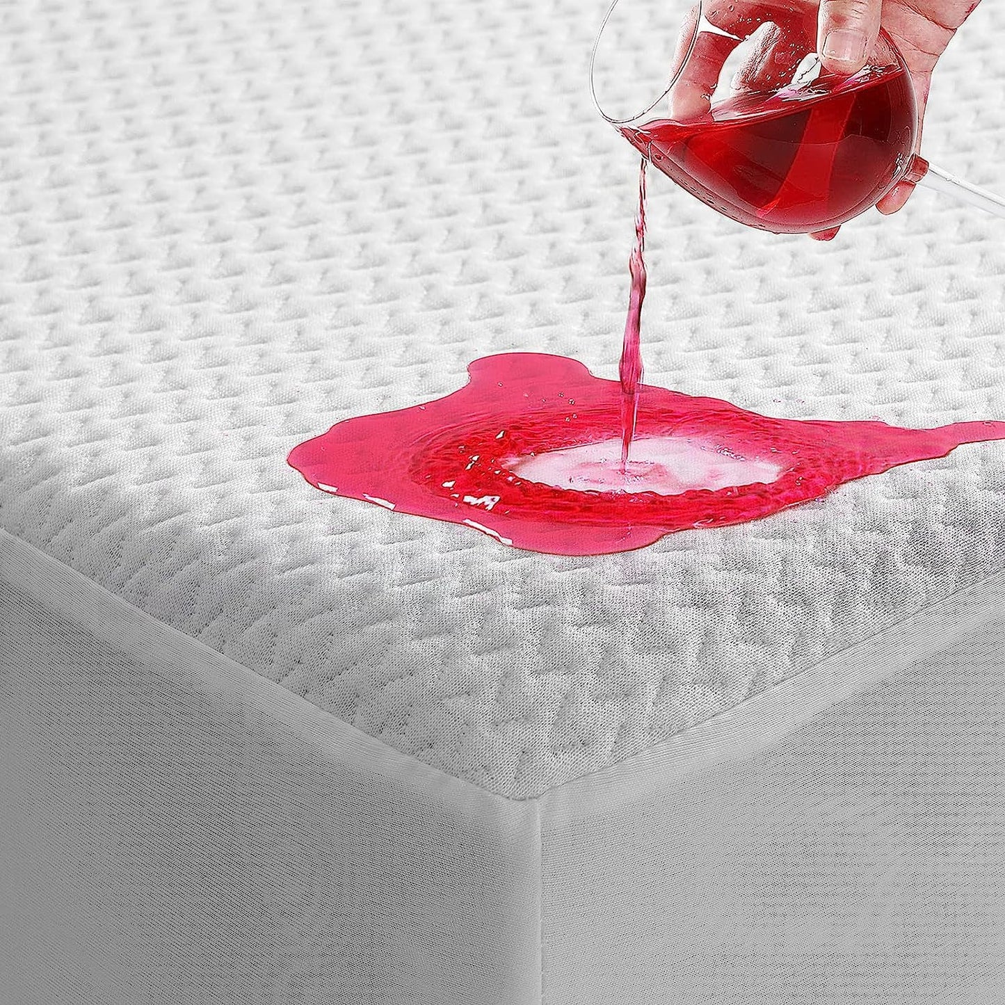 TASTELIFE Waterproof Mattress Protector Twin XL Size, 3D Air Fabric Breathable Mattress Cover with Deep Pocket Fitted Up to 8”-21”, Soft Noiseless Washable Bed Mattress Pad for Comfort & Protection