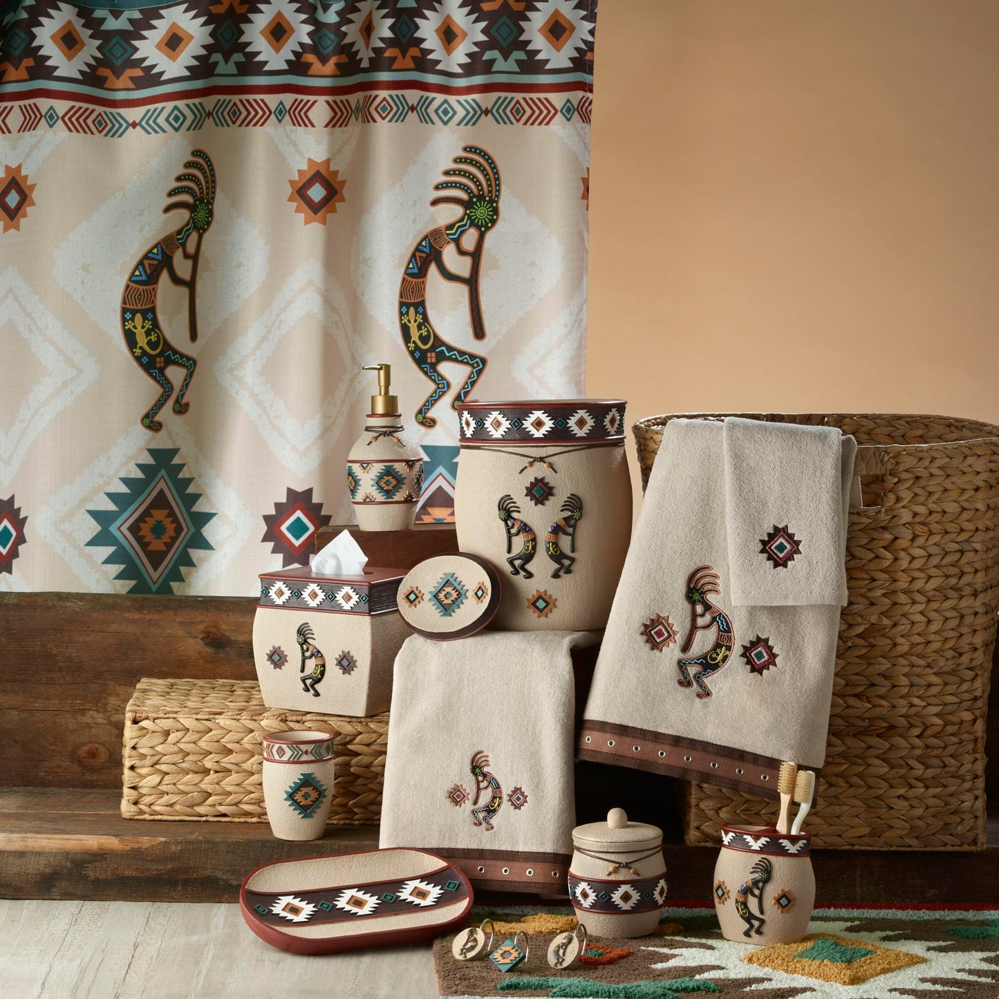 Avanti Linens - Toothbrush Holder, Guest Bathroom Essentials, Aztec Home Decor (Navajo Dance Collection)