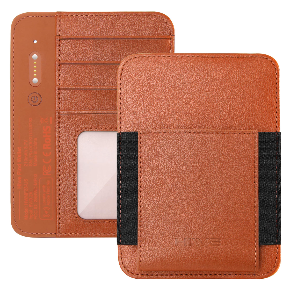 Passport Holder with Find My, RFID Leather Minimalist for Travel, Fit 4 Cards & 2 Passport