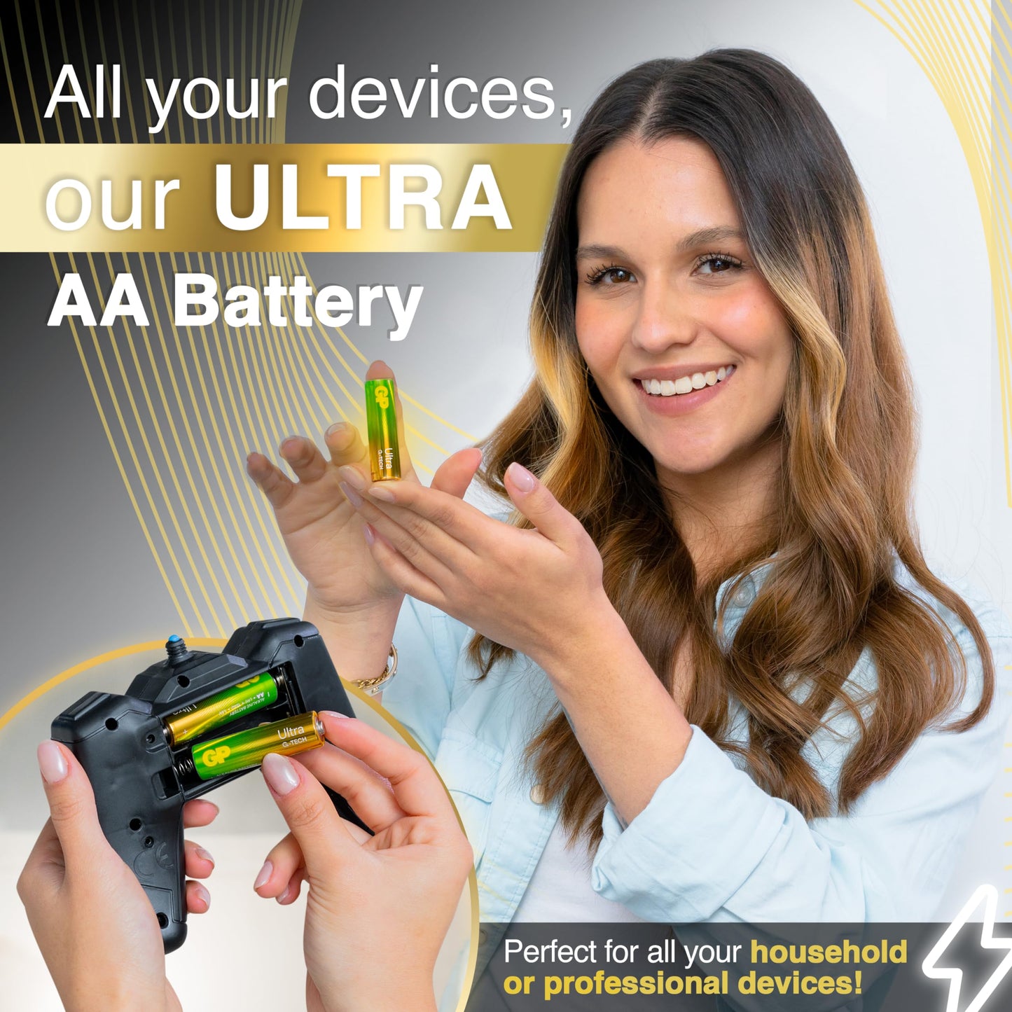 GP Ultra AA Batteries 40 Pack – 1.5V Alkaline Double A Batteries – 10-Year Shelf Life – Reliable Power for Toys, Remotes, Clocks & Devices – Ideal Battery Pack for High-Drain Household Electronics