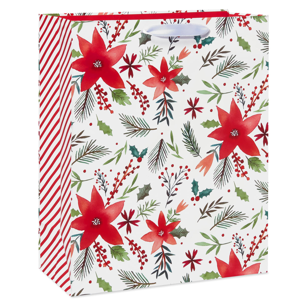 American Greetings 13" Large Christmas Gift Bags, Traditional Designs (4 Bags)
