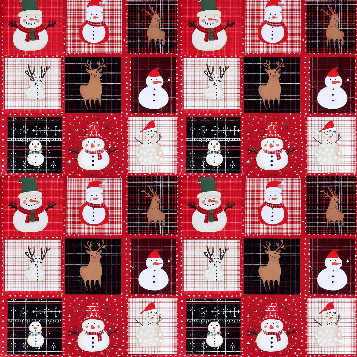 Peel and Stick Christmas Wallpaper Festive Snowman & Reindeer Holiday Contact Paper Removable Self Adhesive Vinyl Christmas Decor Wall Paper for Countertop Cabinets Drawers Furniture 17" x 196.8"