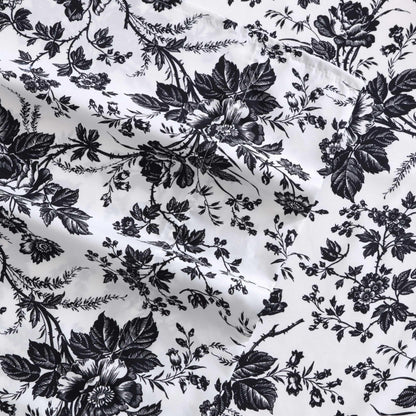 Betsey Johnson Betsey'S Toile Microfiber Black 4 Piece Sheet Set-King