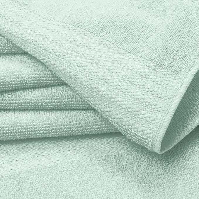 GLAMBURG Ultra Soft 6-Piece Hand Towel Set 16x28-100% Ringspun Cotton