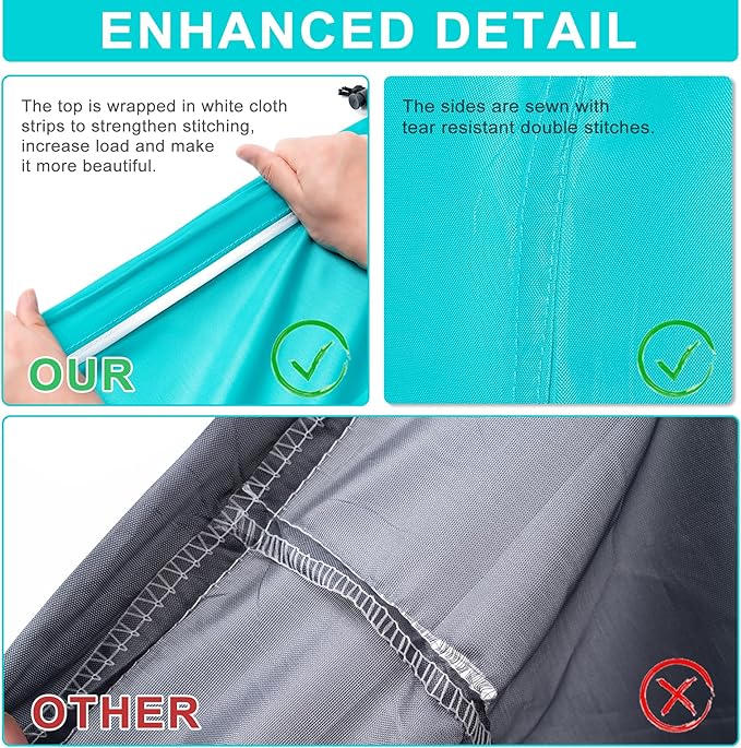 2 Pack 28" x 40"Travel Laundry Bag, Machine Washable Dirty Clothes Organizer