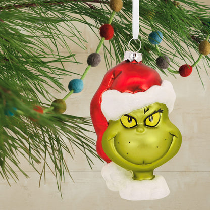 Hallmark Dr. Seuss's How The Grinch Stole Christmas! Grinch Christmas Ornament, Blown Glass
