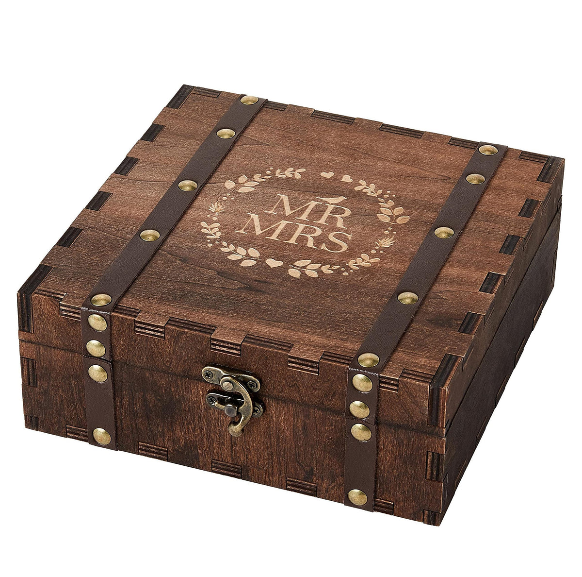 AW BRIDAL Mr and Mrs Wedding Keepsake Box for Couples, Bridal Shower Gifts for Bride to Be, 2026 Engagement Gift for Newly Engaged Couple, Wooden Memory Boxes with Lids