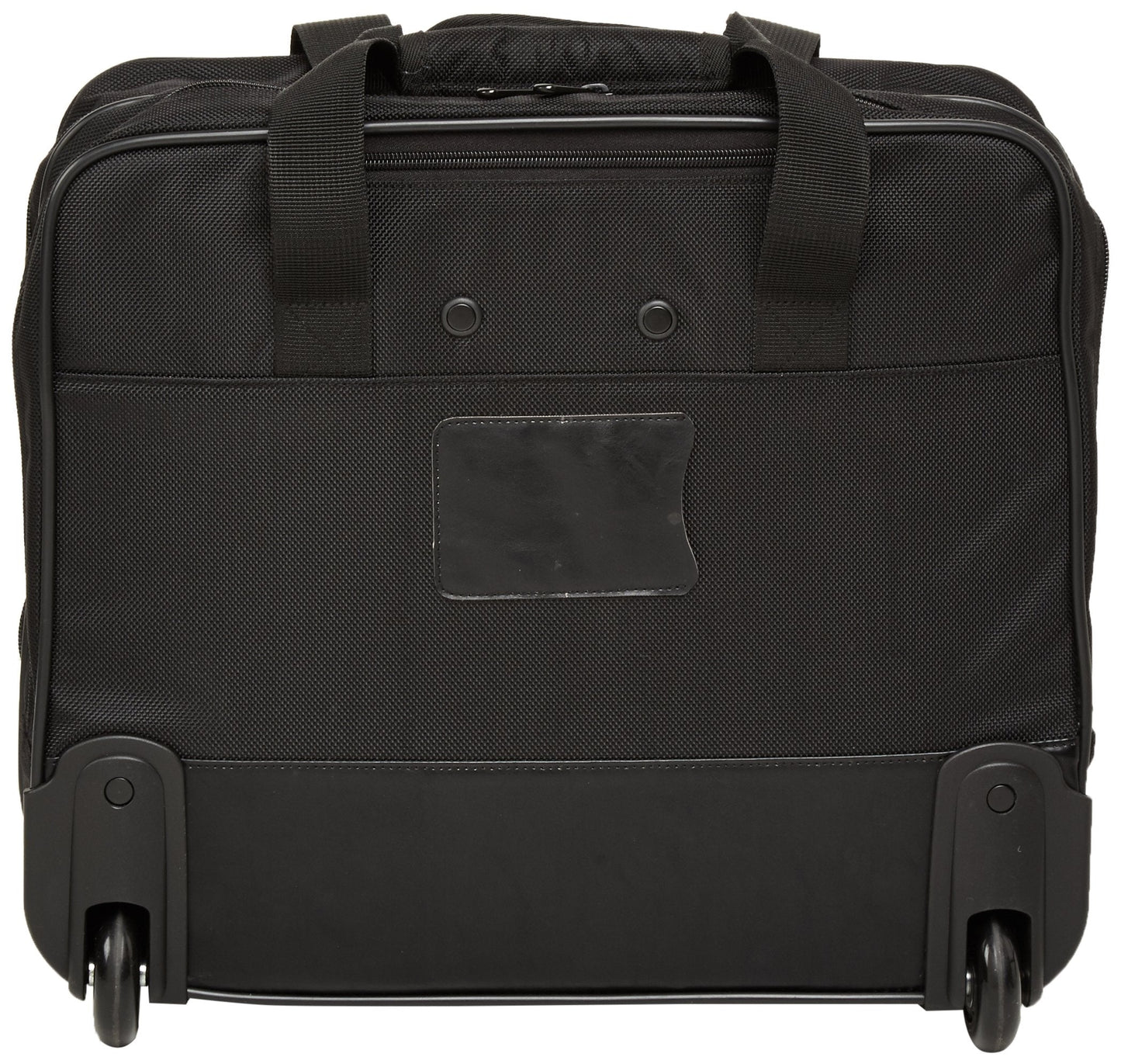 Amazon Basics Laptop bag with quick-rolling wheels and easy-access front pocket - fits Laptops up to 15.6 inch (39.6 cm), Black