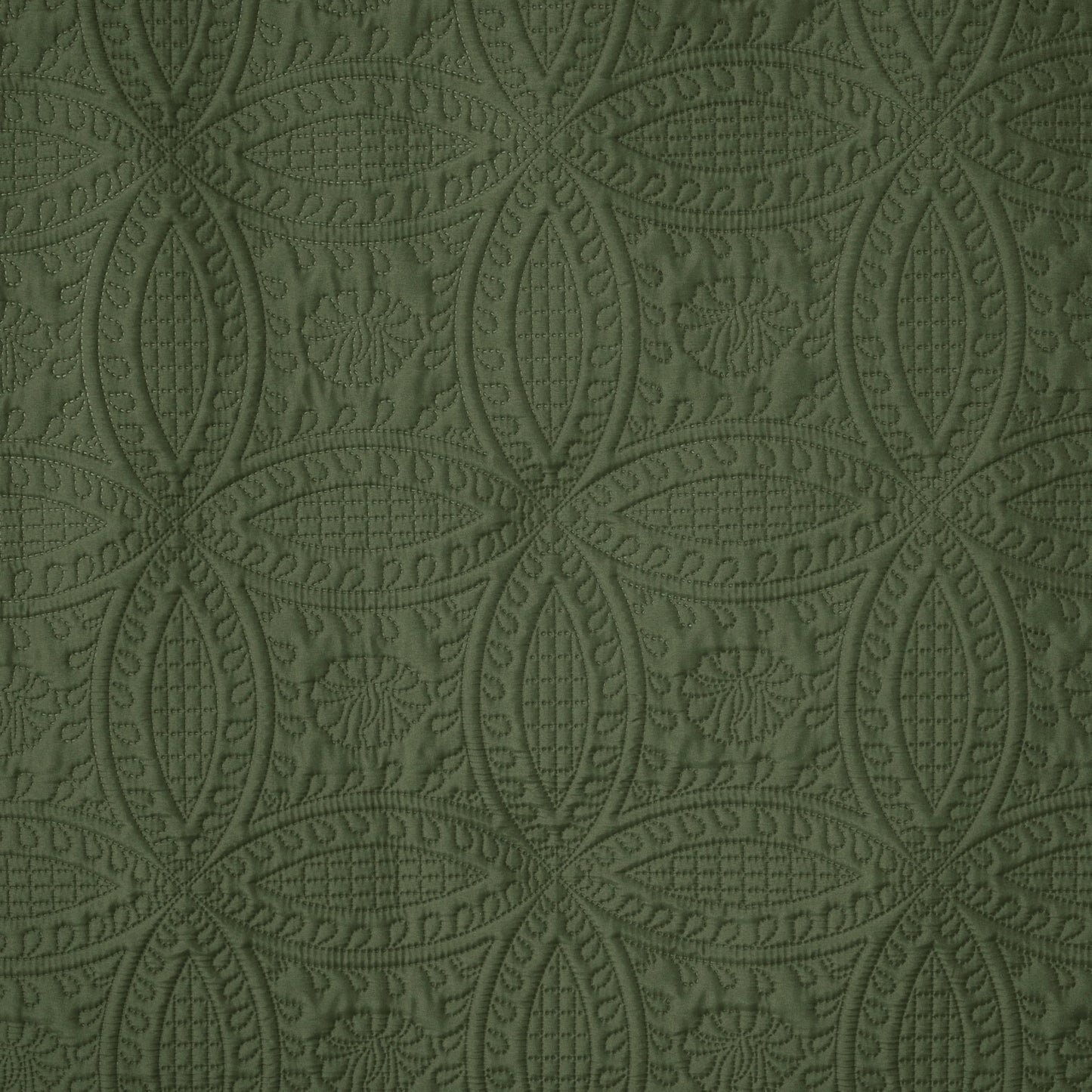 Chezmoi Collection Austin King Oversized Bedspread Set, 3-Piece Pinsonic Quilted Lightweight Microfiber Bedspread Coverlet, Olive Green
