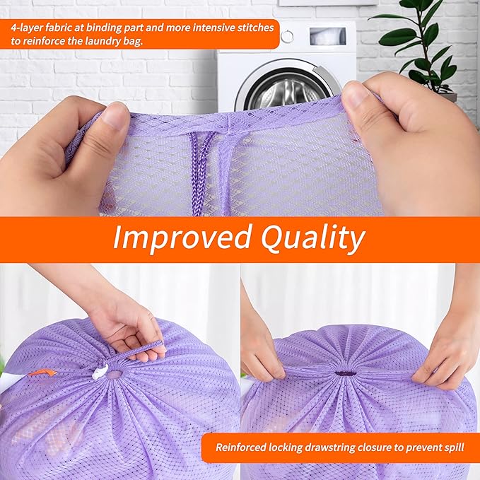 Polecasa Heavy Duty Large Mesh Laundry Bags