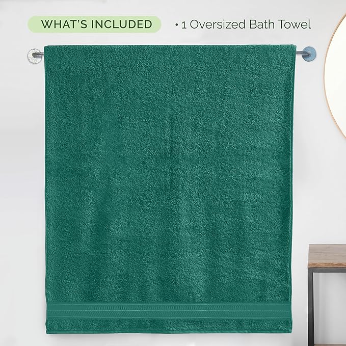 Elegant Comfort Three Line Popcorn Extra Large Luxury Bath Towel