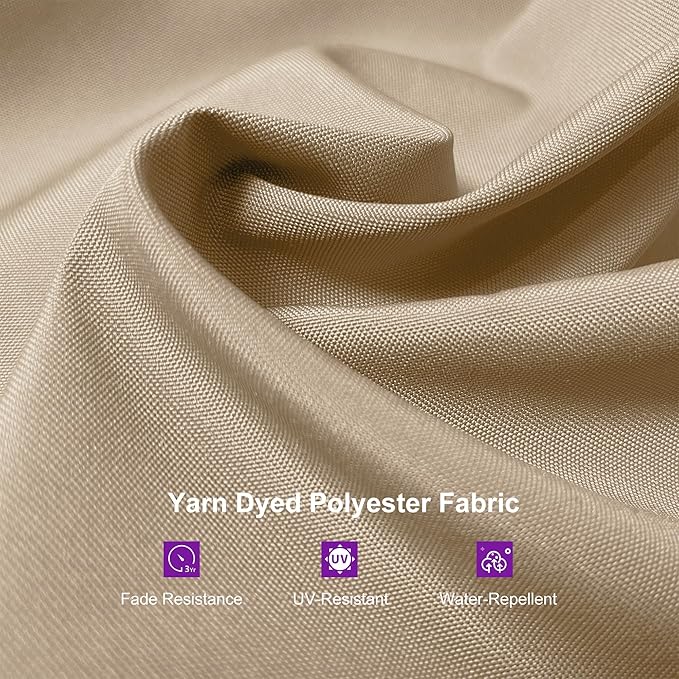 PURPLE LEAF 10'×13' Patio Umbrella with Base Included and Cover Outdoor Umbrella with Cover Extra Large Heavy Duty Cantilever Umbrella Beige