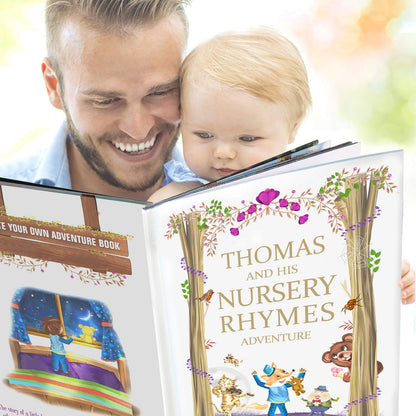 Book of Personalised Nursery Rhymes and Modern Poems for Baby and Child - Birthday, Baptism Gift