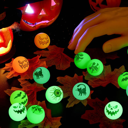 JOYIN 72 PCS Halloween Bouncy Balls, Glow in The Dark Bouncing Balls Eyeballs for Halloween Party favors Decorations, Halloween goodie bag fillers, Trick or Treating School Classroom Game Prizes