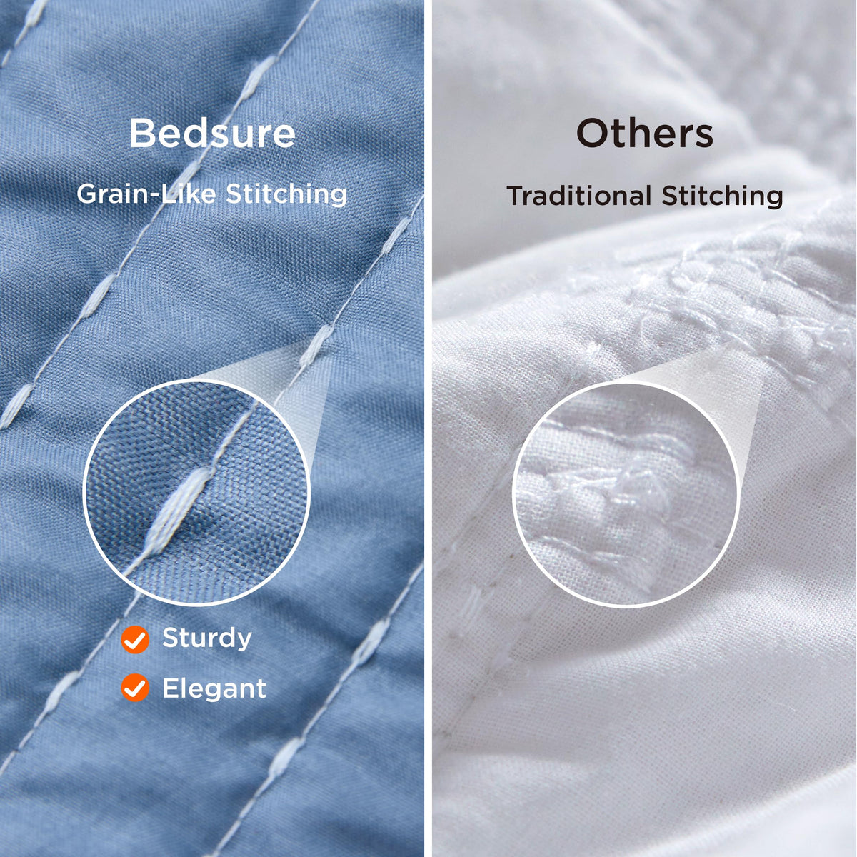 Bedsure Blue Quilts King Size - King Quilt Bedding Set Bedspread Coverlet, Lightweight Neutral Striped Bedding, 3-Piece Set with 106"x96" Coverlet & 2 Pillow Shams, All-Season Soft Microfiber