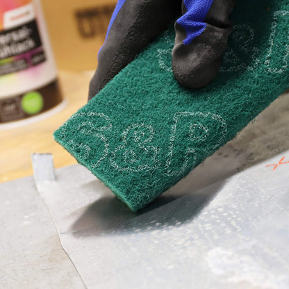 S&R Abrasive Pads 150x230mm – 12-Piece Set (P180, P320, P600, P800) – Flexible Sanding Pads for Metal, Wood, Steel & Stainless Steel – Multi-Grit Polishing & Surface Prep
