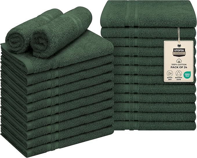Utopia Towels Cotton Bleach Proof Salon Towel 16 by 27 inches, Bleach Safe Gym