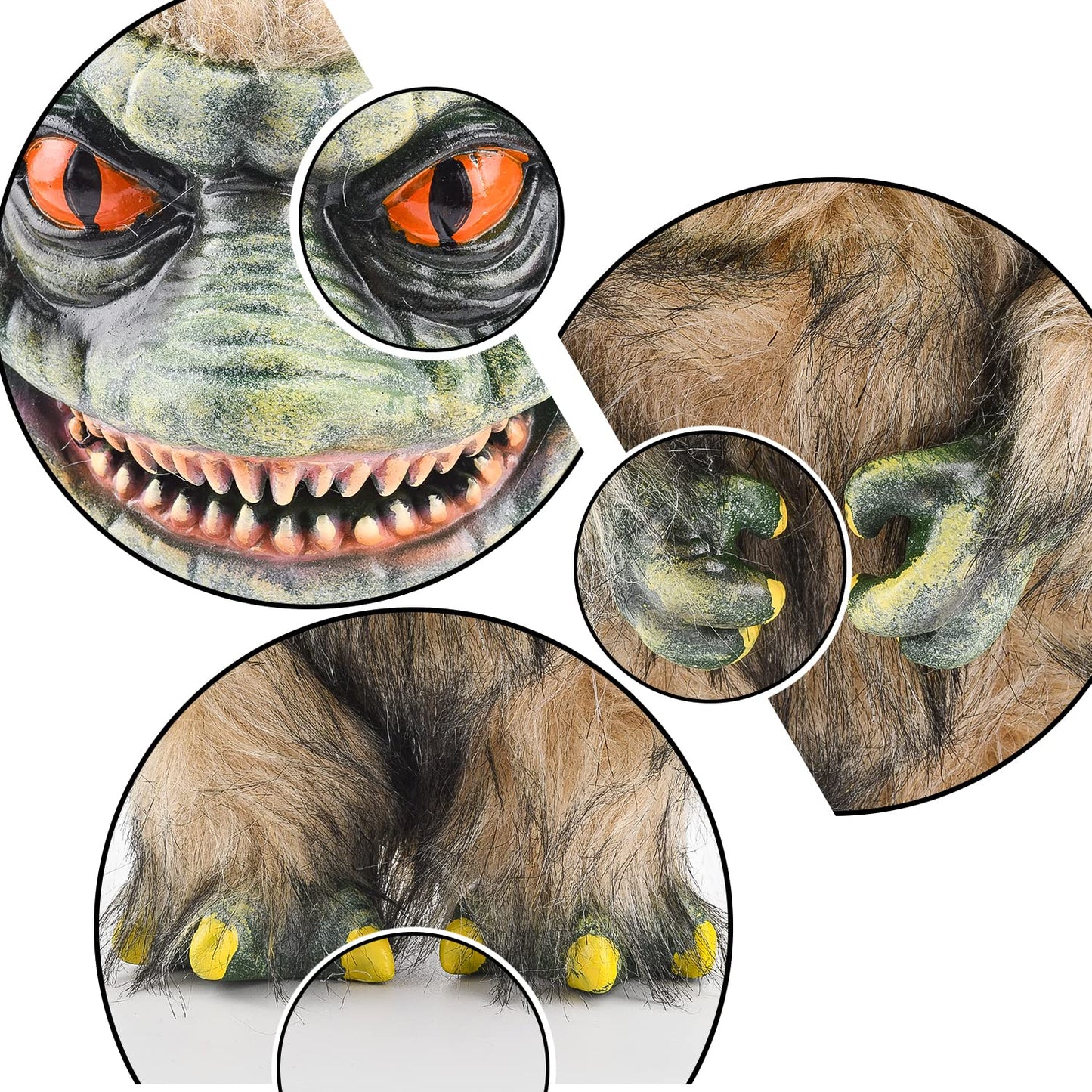 Alien Monster Prop Doll, Creepy Plush Doll Movie Stuffed Toy, Green Funny Ugly Space Crite Horror Gifts for Adult Collector on Halloween Birthday