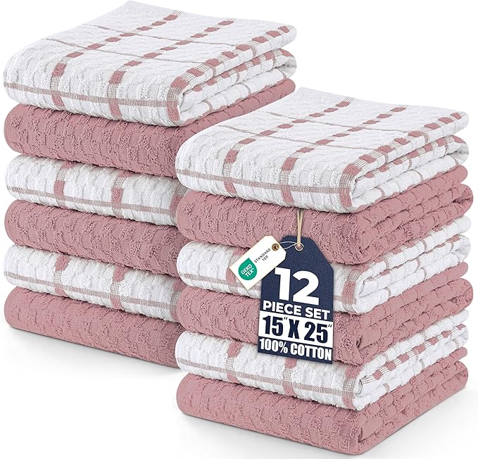 Utopia Towels - Kitchen Towels 12 Pack, 15 x 25 Inches, 100% Ring Spun Cotton