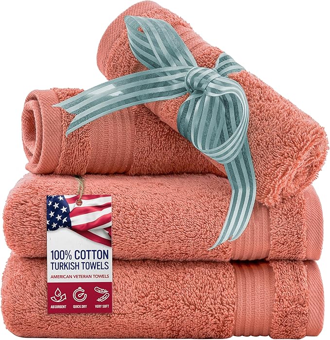 American Veteran Towel, 100% Cotton Turkish Washcloths