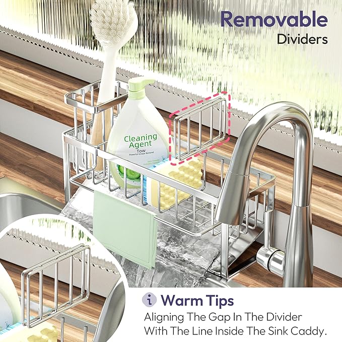SWTYMIKI Sponge Holder for Kitchen Sink