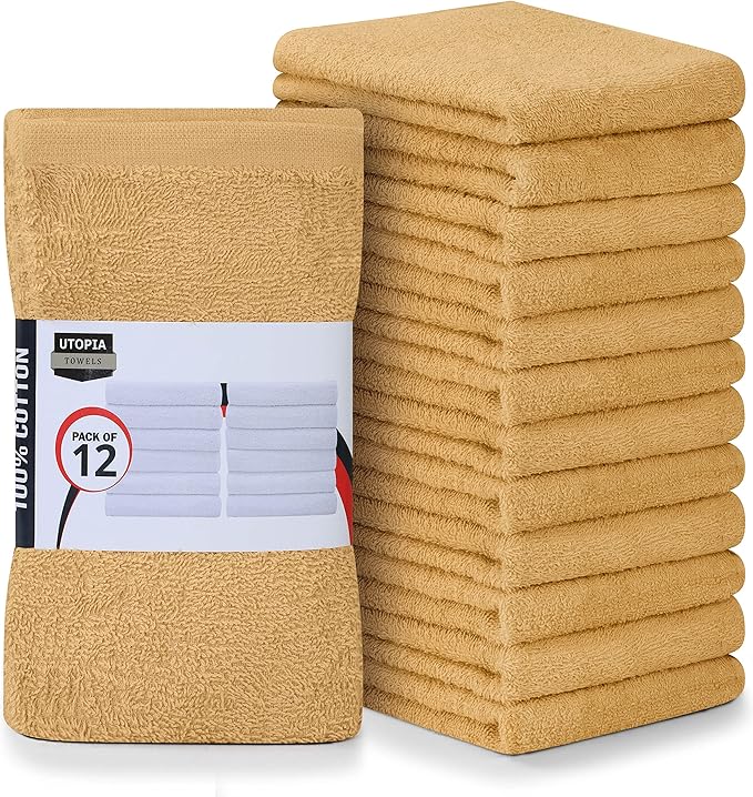 Utopia Towels Kitchen Bar Mops, 16 by 19 Inches, 100% Cotton Super Absorbent