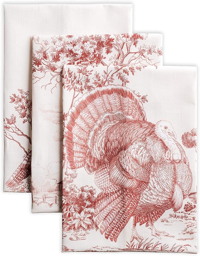 Maison d' Hermine Kitchen Towels Set of 3 100% Cotton 20" x 27.5" Reusable