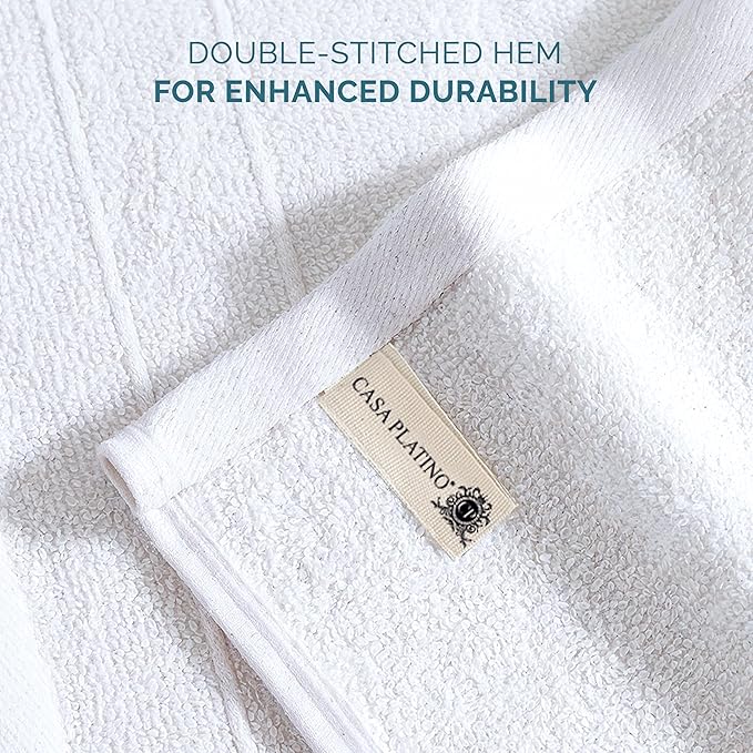 Casa Platino White Washcloths 6 Pack