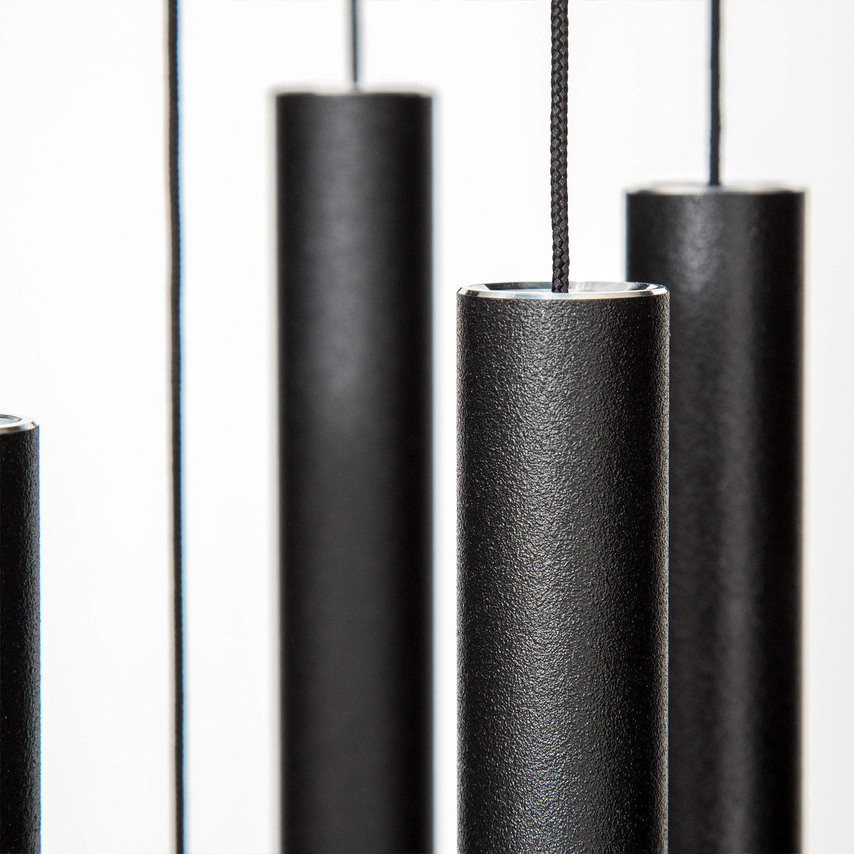 Corinthian Bells 30 Inch Black Wind Chimes for Outside, Modern Metal Outdoor Wind Chime for Patio Decor, Made in USA