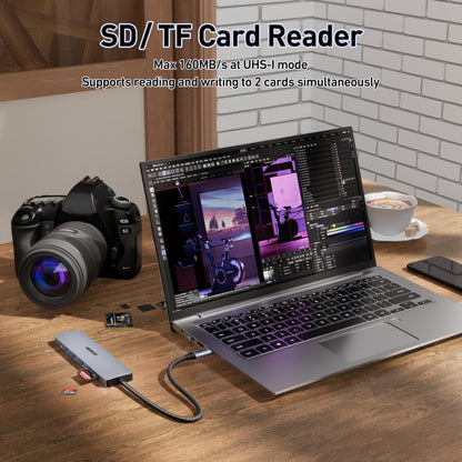BENFEI USB C Hub 7 in 1, with HDMI 4K,2 USB Ports,SD/TF Card Reader Compatible with MacBook Pro 2019/2018/2017, Samsung Galaxy S9/S8[Aluminium Shell&Nylon Cable
