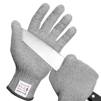 Schwer SlicePro ANSI A9 Cut Resistant Gloves, Food Grade Reliable Cutting Gloves, Mandoline Gloves for Kitchen Meat Cutting, Oyster Shucking, Fish Fillet Processing, Non-PFAS, PR1501-G, M