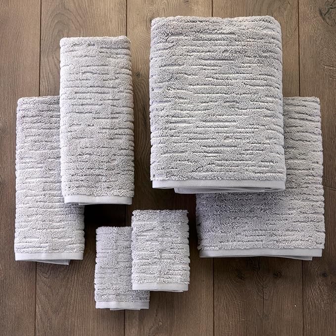 SKL Home CloudSoft 100% Cotton Luxury 6-Piece Towel Set, 600 GSM, Ultra Plush &