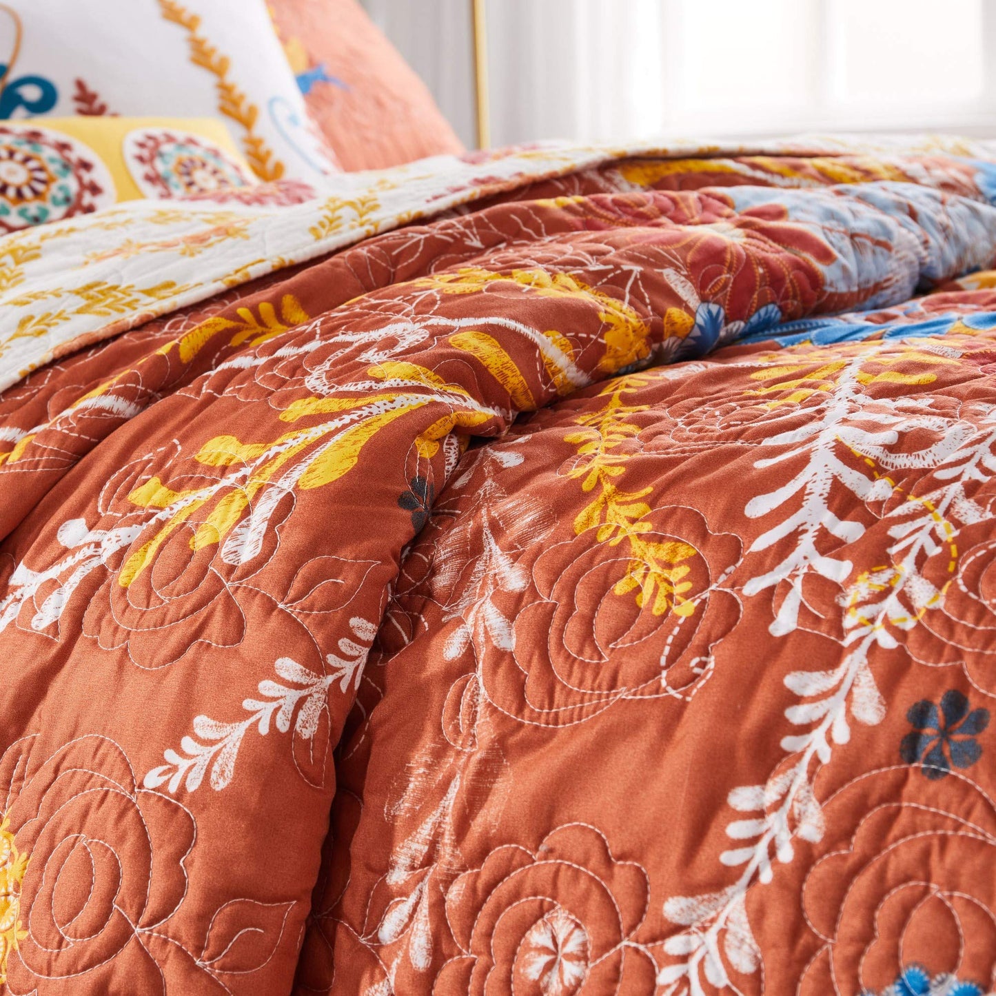 Greenland Home Barefoot Bungalow Topanga Quilt Set, 3-Piece King/Cal King, Multi
