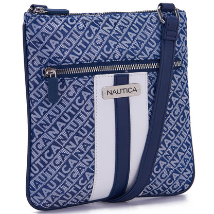 Nautica Lakeside Signature Jaquard North South Crossbody Bag