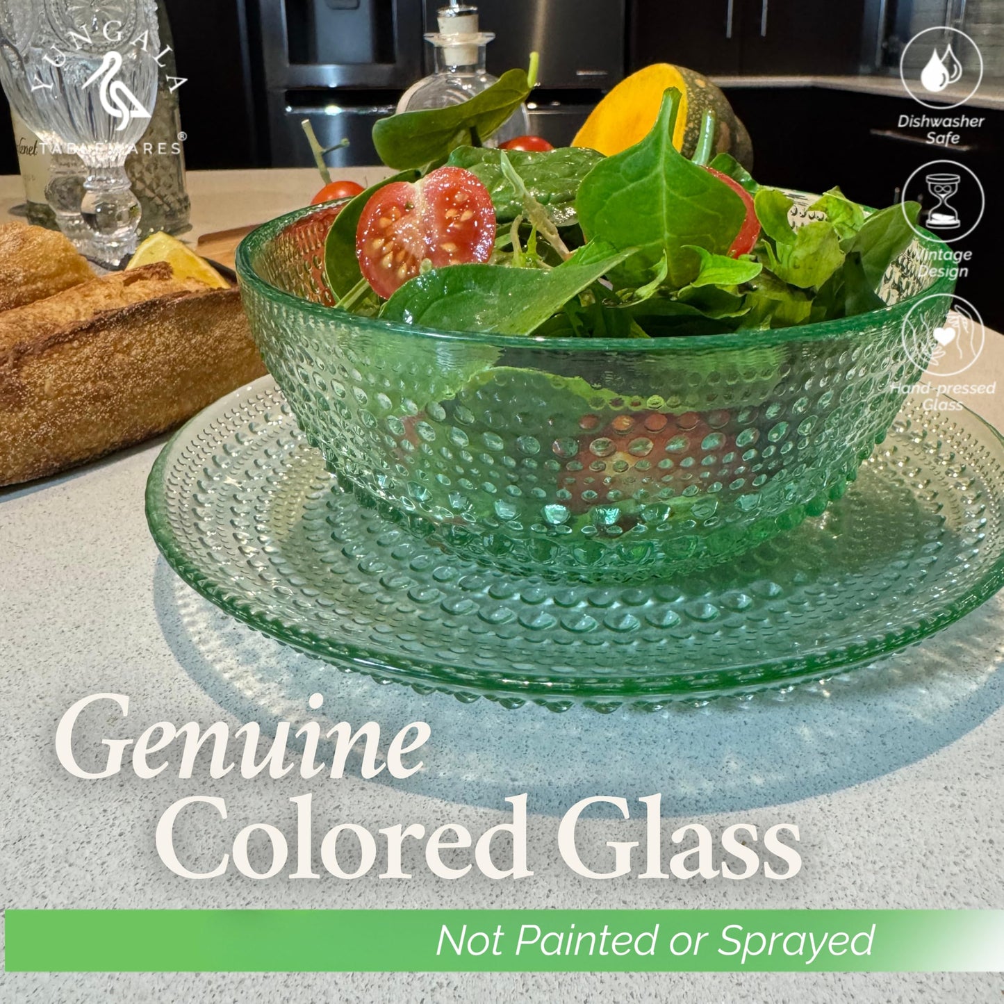 Yungala Green Glass Bowl
