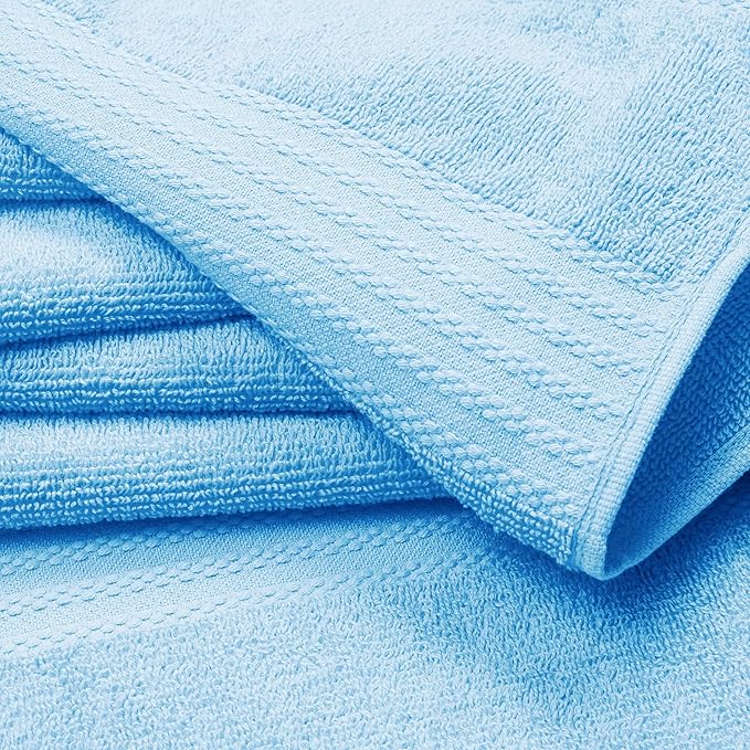 GLAMBURG Premium Cotton 4 Pack Bath Towel Set