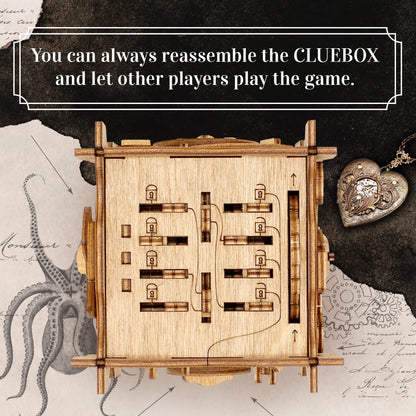 iDventure Cluebox - Captain's Nemo Nautilus - Escape Room Puzzle Box - 3D Wooden Puzzle for Adults - Brain Teaser - Birthday Gift for Men - Money Box